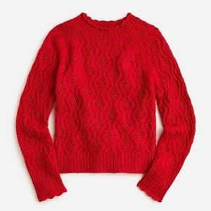 J.Crew Pointelle scallop-trim sweater
